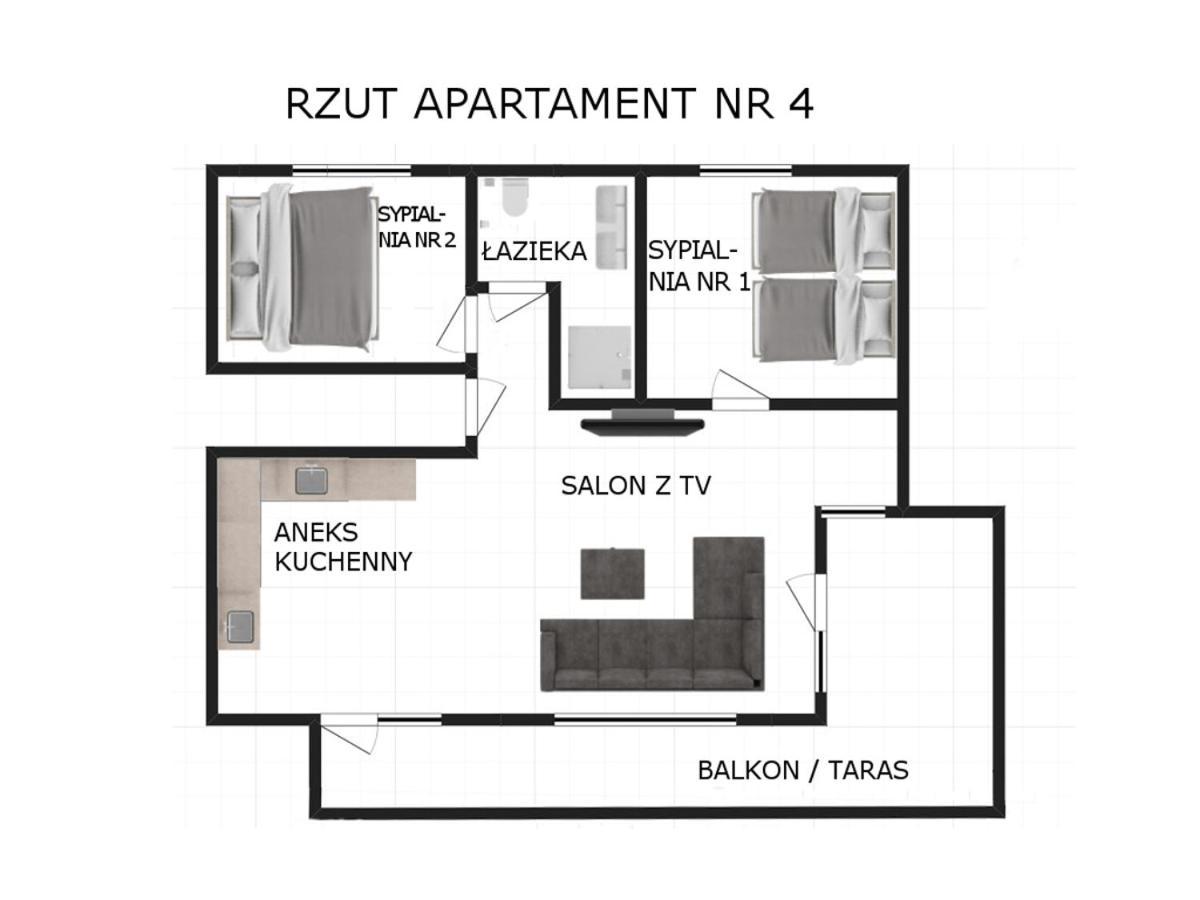 Apartament Nr 4 U Miska Z Dwoma Sypialniami ザコパネ エクステリア 写真